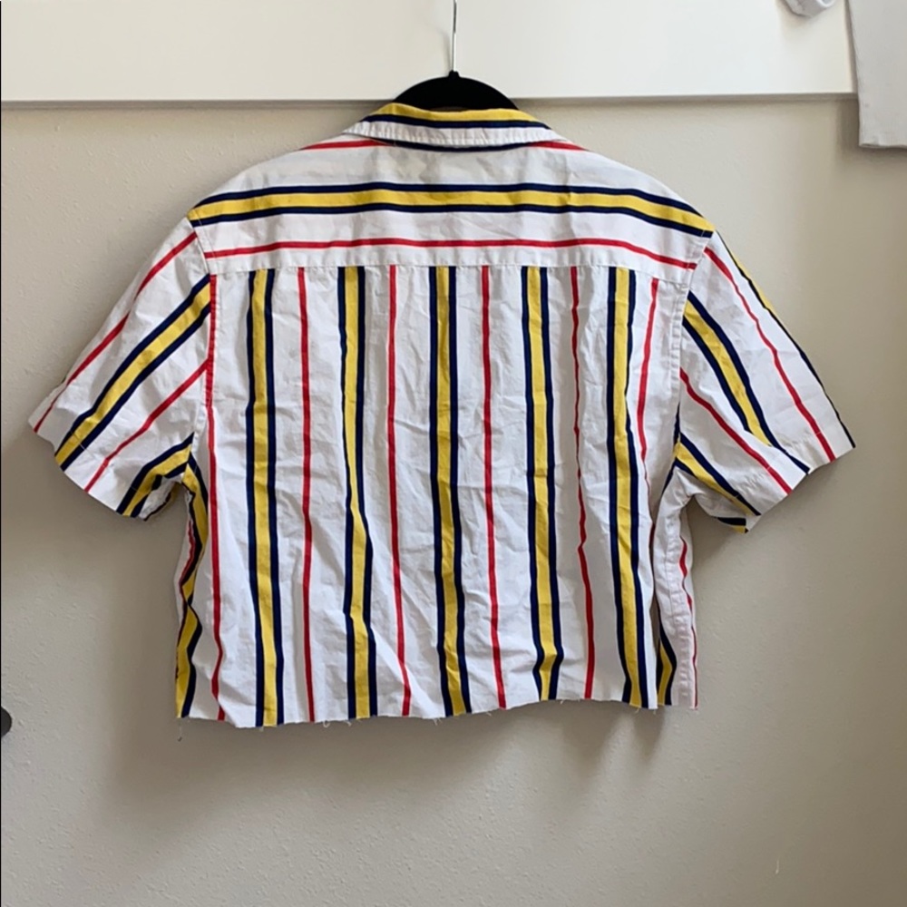 White Shirt with Stripes - Men's Large - Picture 2 of 6